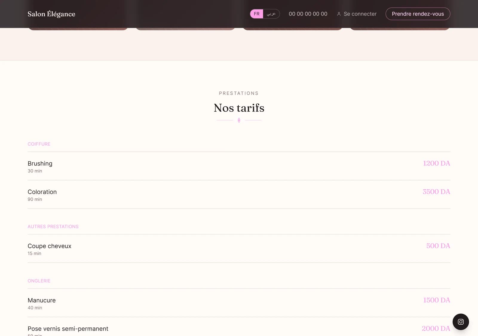 Salon de beauté